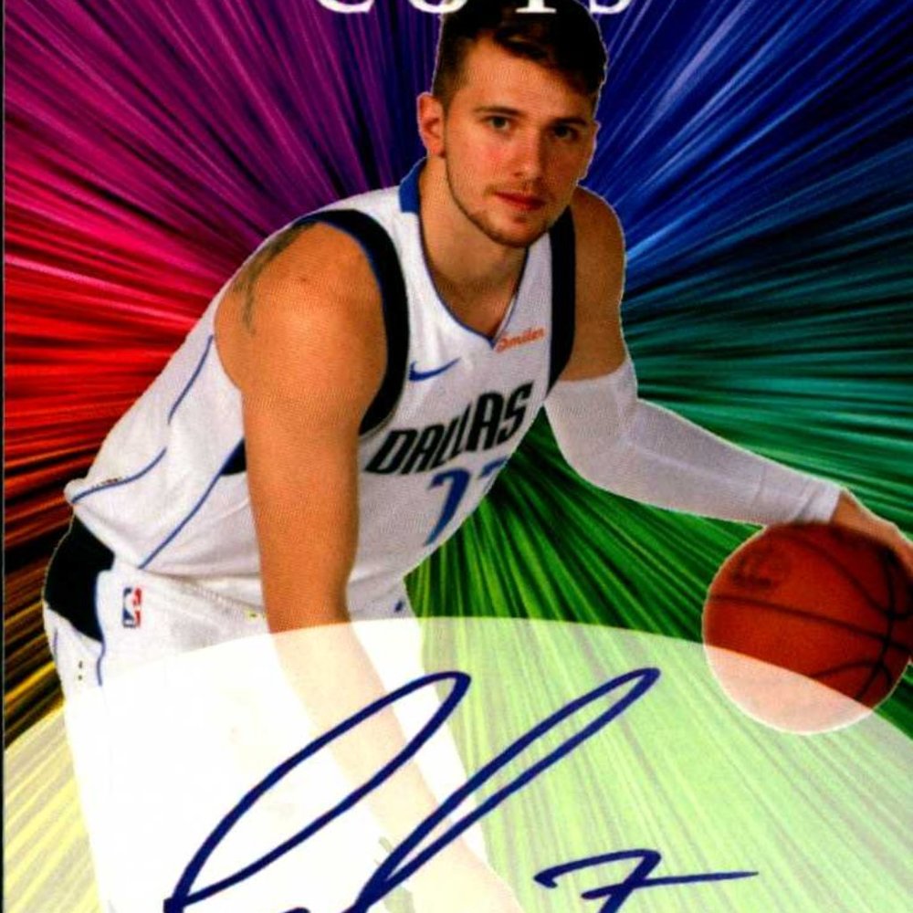 Luka Doncic Platinum Cuts facsimile auto only 1000 made Dallas Mavericks